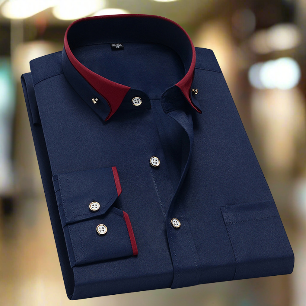 Albert: Camisa Clásica De Algodón Con Mangas Largas