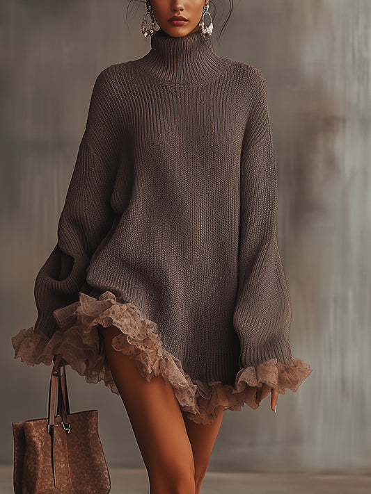 Belén | Vestido de punto con volantes — suave, cálido y romántico.