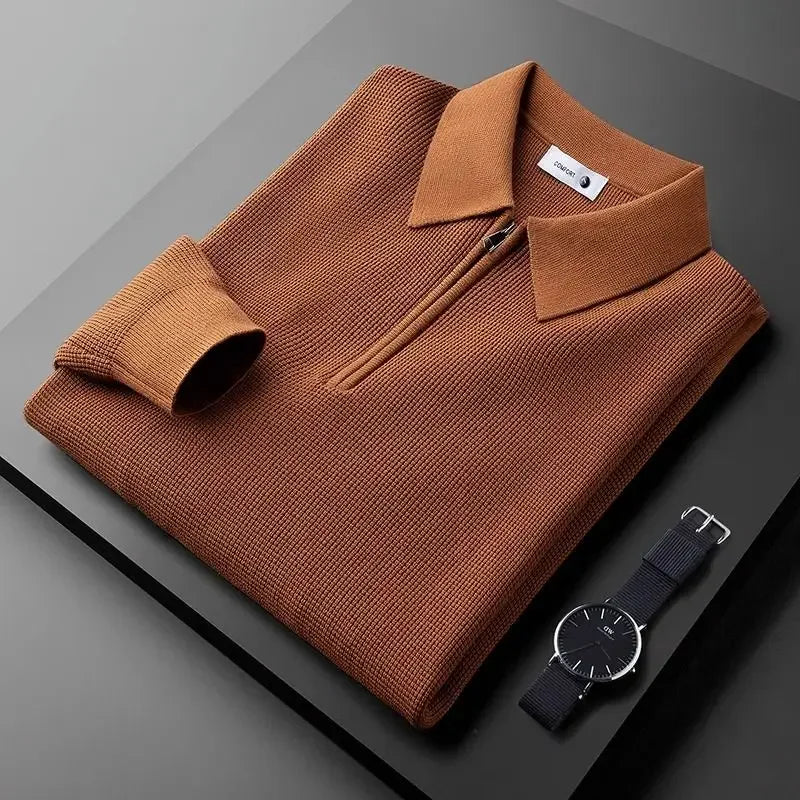 Elegante jersey con cremallera para hombre