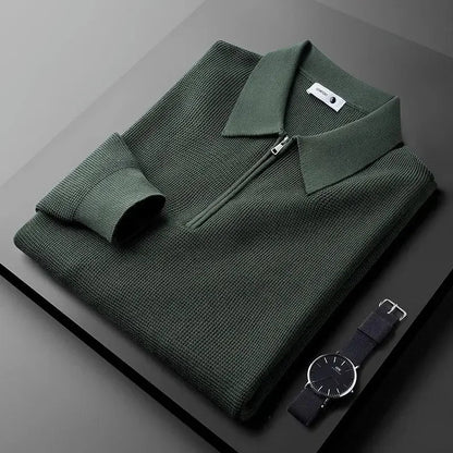 Elegante jersey con cremallera para hombre