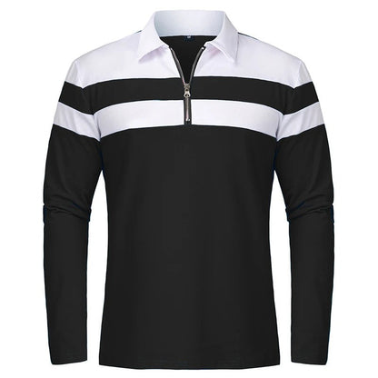 Elegante jersey de rayas con cremallera
