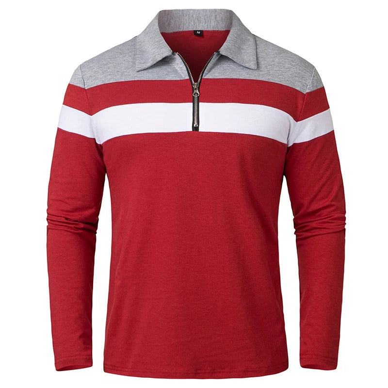 Elegante jersey de rayas con cremallera