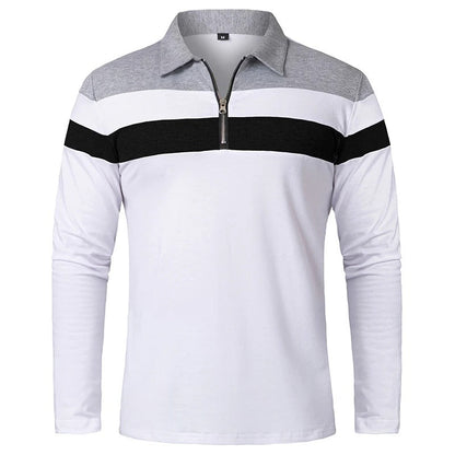 Elegante jersey de rayas con cremallera