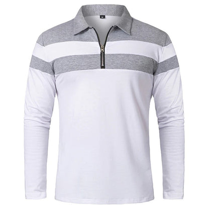 Elegante jersey de rayas con cremallera