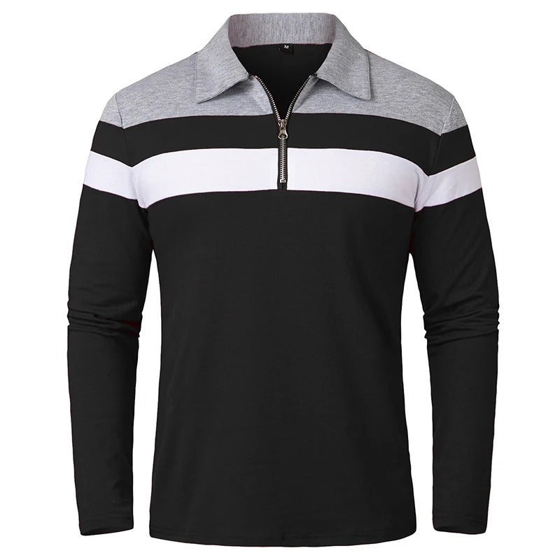 Elegante jersey de rayas con cremallera
